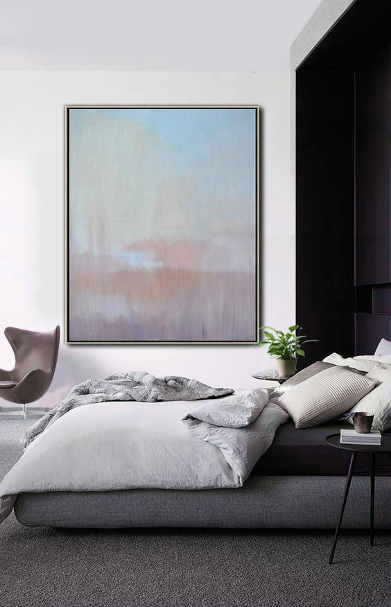 Extra Large Canvas Art,Oversized Abstract Landscape Painting,Modern Canvas Art,Pink,Purple,Blue.etc
